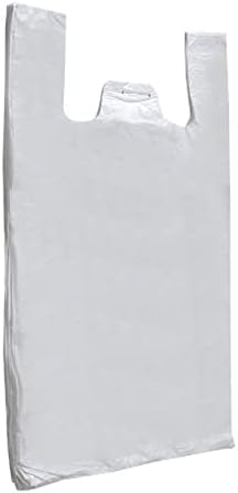 100 x Extra Large 100% Recycled 12" x 18" x 24" Carrier Bags / 24 Micron/Plastic Strong Heavy Duty Jumbo Vest Eco Friendly 12x18x24 inch