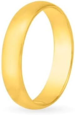 Real 22K/18K Fine Yellow Gold Certified Mens Band Ring