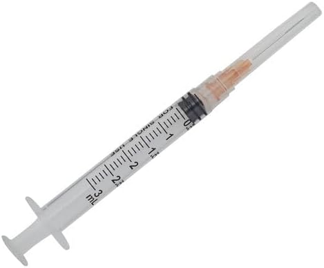 BH Supplies 3ml Luer Lock Tip Syringes Individually Wrapped - 100 Syringes 23G