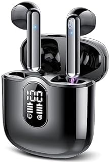 Wireless Earbuds, Bluetooth 5.3 Headphones Bass Stereo, Ear Buds with Noise Cancelling Mic