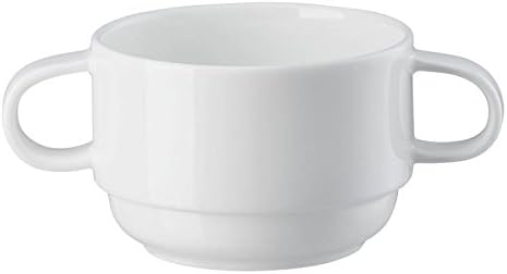 Italian Cooking Store Arthur Krupp Broth Mug with Bone China Handles Set of 6 Series Snow