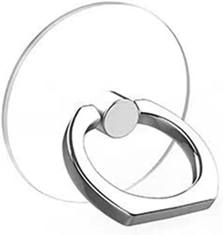 Lmyzcbzl Transparent Cell Phone Ring Holder, Clear Phone Ring Stand, Clear Cell Phone Ring Grip Kickstand, Universal Ring Buckle Grip Stand, Round, for Various Mobile Phones