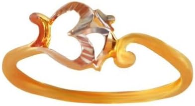 Real 22K/18K Fine Yellow Gold Certified Womens Statement Ring