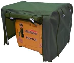 BAGS 4 EVERYTHING LARGE (3KW) GENERATOR COVER & FRAME FOR RIGHT PANEL WATERPROOF HEAVY DUTY CANVAS MATERIAL (GREEN)