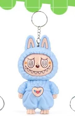 Onperpoe Plush Doll Keychain, Cute Animal Stuffed Dolls with Keying, Kawaii Monster Plush Keyring for Doll Collectors (Blue)