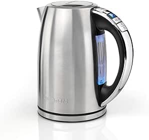 Cuisinart Multi-Temp Jug electric kettle, Fast boil, 3KW, Cordless, Silver, Stainless Steel finish, 1.7L Capacity, Adjustable temperature, Removable washable anti-scale filter