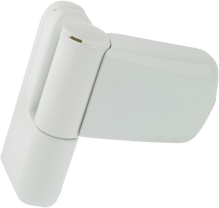 White Flag Hinge – 100mm Heavy Duty Adjustable Door Hinge – Fits Left & Right Handed Doors - 1x Hinge Only (White 1)