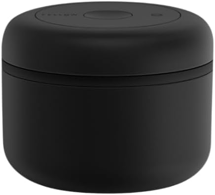 Fellow Atmos Vacuum Canister for Coffee & Food Storage - Airtight Sealed Container, Matte Black, Small Coffee Bean Storage, 0.4 Litre Jar