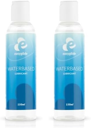 EasyGlide Water Based Lubricant – Compatible with Latex and Silicone – Non Sticky Waterbased Lube – 150ml (Pack of 2)