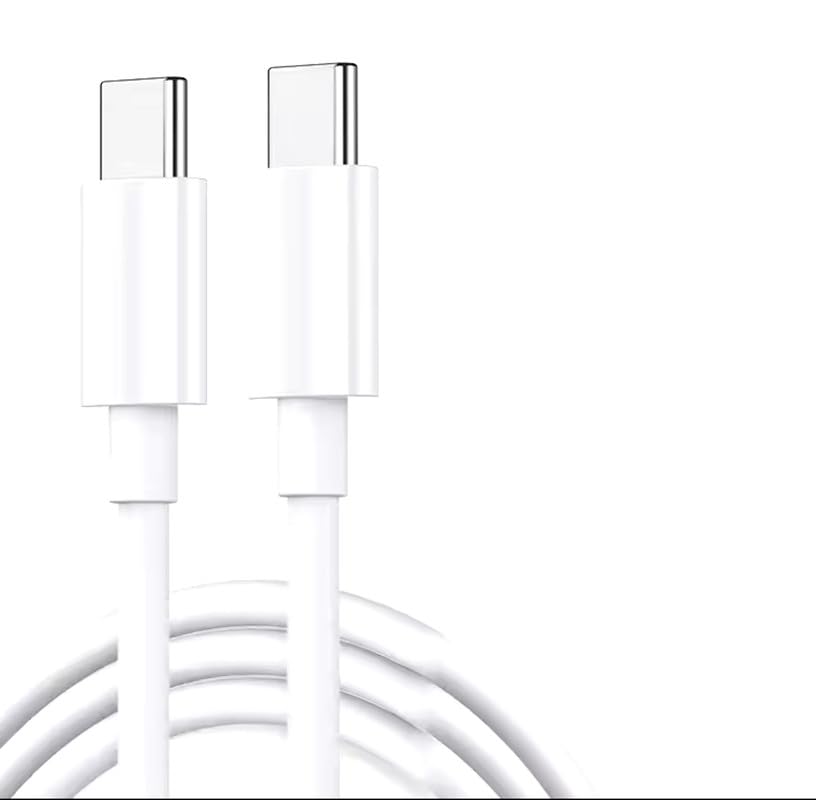 DHERIGTECH USB C To C Double End Battery Charger Cable Lead For VANBAR Electric Compressed Air Cleaner for PC, 180000RPM Super Power Air Duster