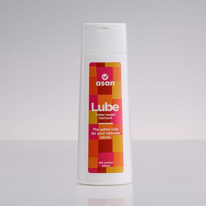 Asan Multi-Purpose Lube, 100 ml | Menstrual Cup, Condom & Toy Lubricant for Women & Men | for Seamless Period Cup Insertion & Your Intimate Needs | pH-Balanced, Hypoallergenic, Non-Sticky & Unscented