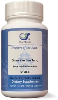 Treasure of the East, Sour Jujube Decoction - Suan Zao Ren Tang (5:1 Concentrated Herbal Extract Granules, 100 Capsules)