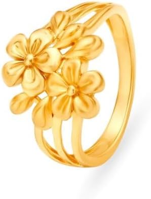 Real 22K/18K Fine Yellow Gold Certified Womens Statement Ring