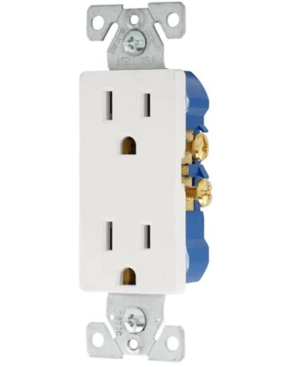 Tuya Smart Life Power Outlet Receptacle Wi-Fi Spy Camera 120V Wired (White Square/Video only, No Audio)