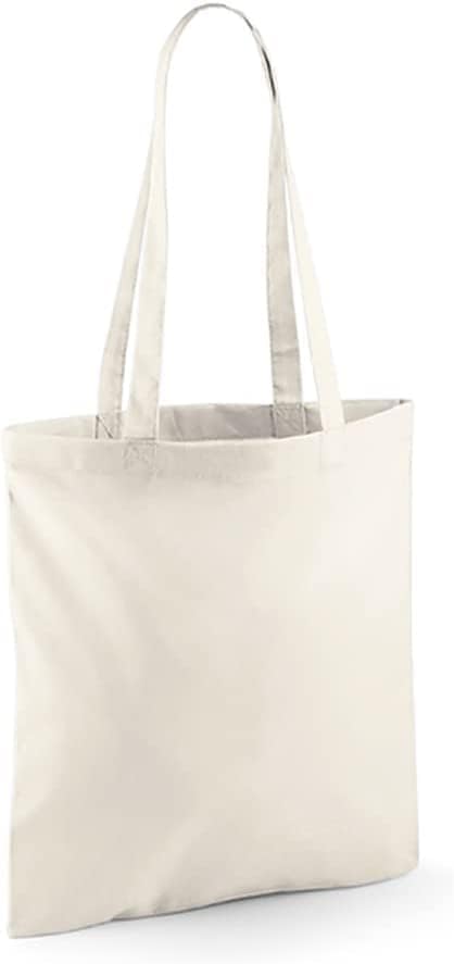 Wonky Line Premium Cotton Tote Bag, Eco-Friendly Shopping Bag, 100% Cotton Canvas, Reusable Grocery Cloth Bag, Extra Strong Long Handle Double Stitched Ideal for Printing