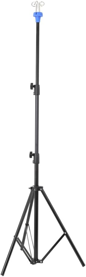 YILIKISS IV Pole Stand with 4 Hooks, Portable Intravenous Collapsible Tripod Drip Bottle Stand, Portable Mobile IV Pole for Hospitals, Clinics, Home Care