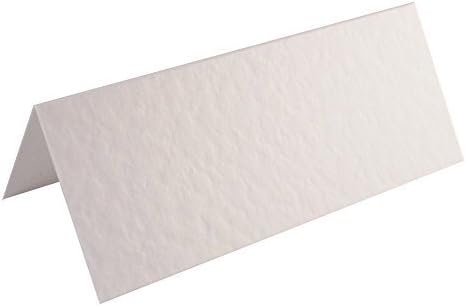 UK Card Crafts 100 X Hammered White Place Cards For Weddings & Parties