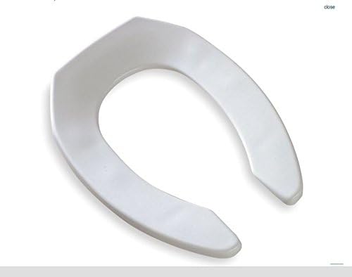 (2-pack) Bemis StaTite Commercial Heavy Duty Plastic Toilet Seat Elongated Without Cover 18-3/8" Bolt to Seat Front