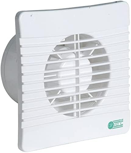 Air Vent 431302 Slimline Low Profile 100 mm 4-inch Bathroom Extractor Fan with Timer and by Generic Backdraught Shutter, White