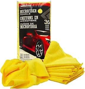 Kirkland Signature 713160 Ultra Plush Microfiber Towels 36 Pack, Yellow,H 40.6 x W 40.6 cm
