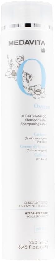 Medavita | Oxygen Detox Revitalizing Shampoo 250 ml, Rebalancing and Anti Sebum, pH 5. 5, Made in Italy