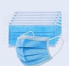100 PCS 3 Ply Blue Disposable Face Mask Filter Protection Face Masks.