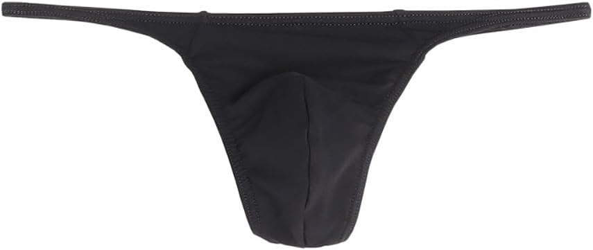 Men's Cotton Low Waist Bulge Pouch G-String Thongs Underwear Spaghetti Strap Thong Panties