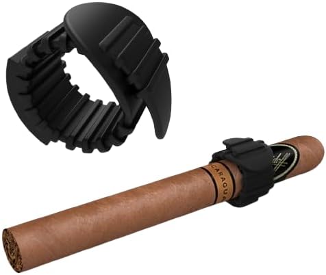 Magnetic Cigar Holder Magnetic Golf Cart Cigar Rings Adjustable Cigar Holder Golf Cart Clip Hands-Free Magnetic Cigar Holders Portable Stogie Clip Cigars Accessory for Fishing Grilling Travel Outdoor