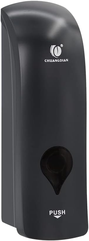 Single 300ML Shower Soap Dispenser 1 Chamber Bathroom Shampoo and Conditioner Dispenser Wall Mount No Drill Liquid Hand Body Wash Container Kitchen Sink Dish Soap Dispenser(Grey)