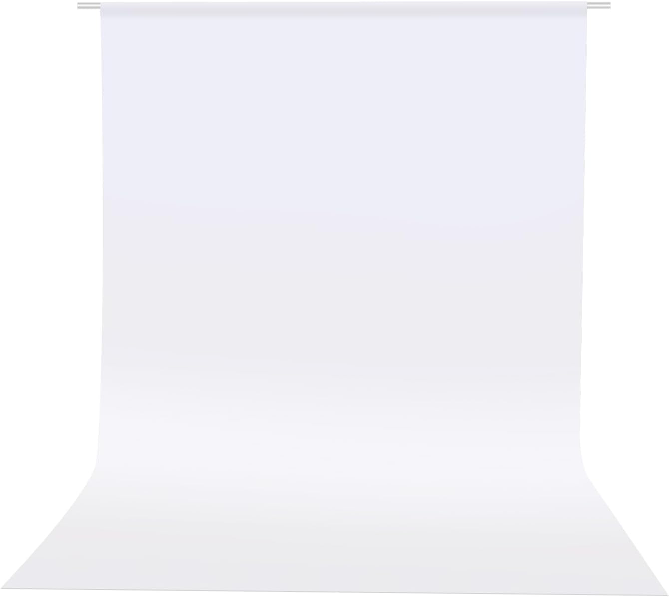 Photo Backdrop Curtains, White Backdrop for Photoshoot, HEMMOTOP 5x6.5 ft White Photography Seamless Backdrops Background for Easter, Birthday Party, Pictures, Photos, Projector (Backdrop only)