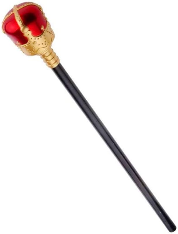 Yeory Red Royal Sceptre, 48CM Royal Scepter Role Play For Kids, Royal Scepter King Queen Toy, Halloween Prop Theme Party Favors Cosplay Supply Red