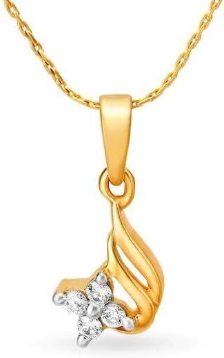 22K/18K Real Certified Fine Yellow Gold Ravishing CZ Womens Pendant