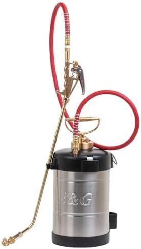 B&G Primeline 1 Gallon Stainless Sprayer (N124-S-18), 4-Way MultiJet Tip