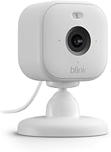 Blink Mini 2 — Plug-in smart security camera, HD night view in color, built-in spotlight, two-way audio, motion detection, Works with Alexa (White)