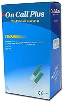 generic Blood Glucose Test Strips, 100 Count, Compatible with On Call Plus II Meters