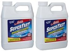 2 Pack Professor Amos Superfast Drain Cleaner Clears Clogs in Minutes Dissolves Hair, Grease & Grime Superfast!