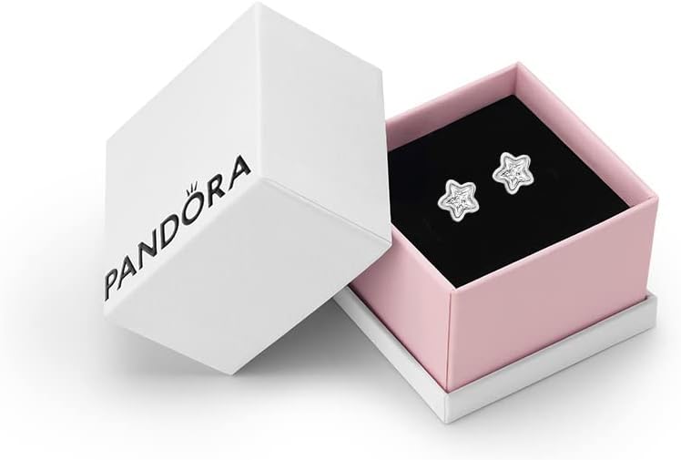Pandora Moments Women's Sterling Silver Sparkling Star Stud Earrings