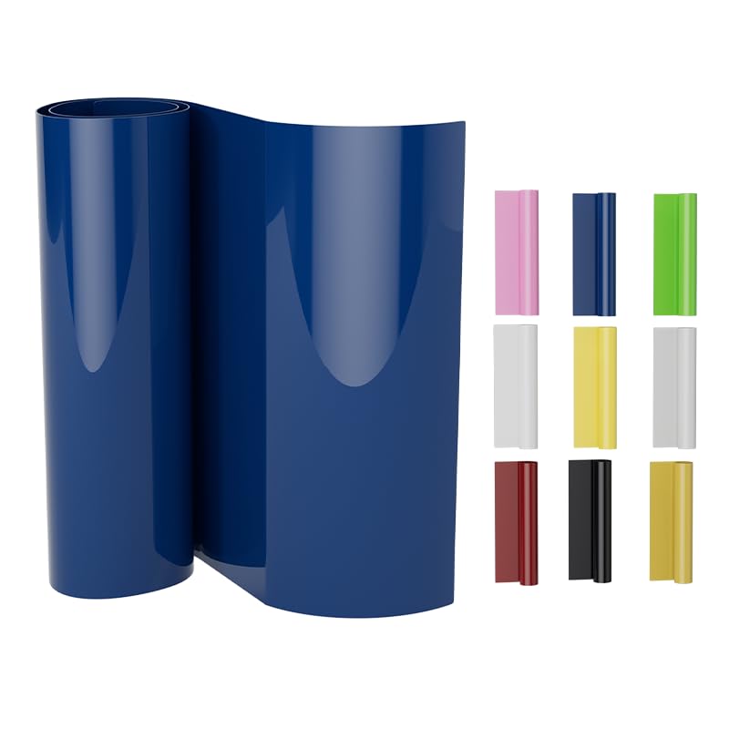 Heat Transfer Vinyl, 12in*6ft (30.5cm*183cm) HTV Vinyl Roll, Iron on Vinyl for T-Shirts, Printable Iron on Vinyl for T-Shirts, Heat Press Vinyl for DIY, Craft (Blue, 12" x 6ft)