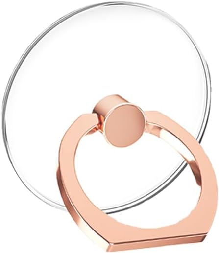 Transparent Cell Phone Ring Holder, Clear Phone Ring Stand, Clear Cell Phone Ring Grip Kickstand, Universal Ring Buckle Grip Stand, Round, for Various Mobile Phones