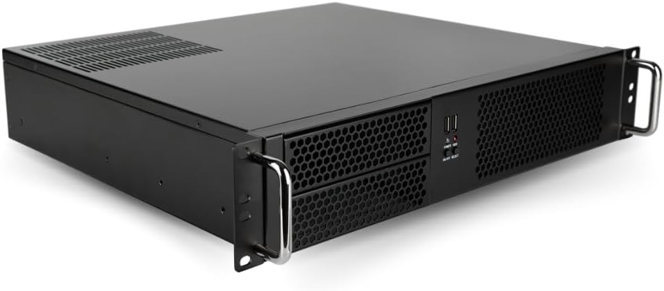 Quiet Rackmount Computer (3.8-4.6GHz AMD Ryzen 7 5700G CPU, 32GB RAM, 1TB SSD, W11 Pro) - 2U Rackmount Server or Workstation Desktop PC for Home or Business