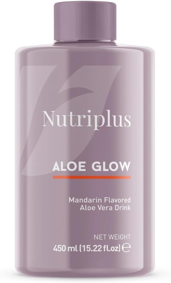 Nutriplus Aloe Glow Mandarin Flavoured Aloe Vera Drink, 450 ml