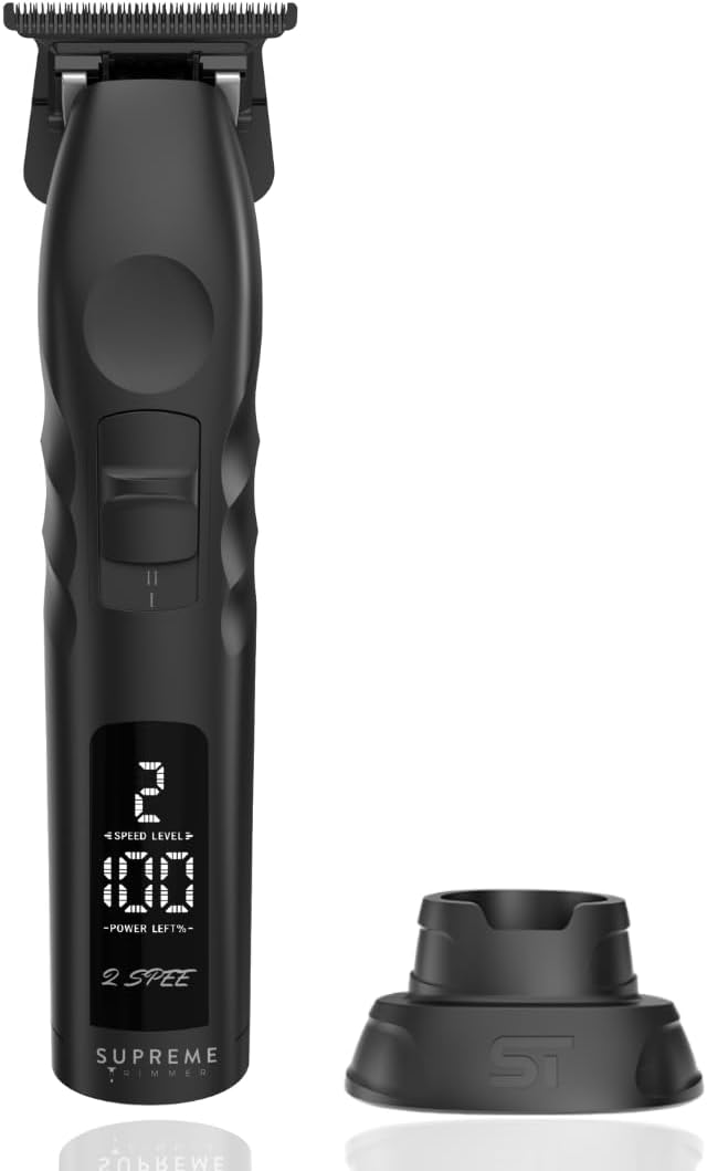 Supreme Trimmer 2Spee ST622 – Cordless Beard & Hair Trimmer for Men | 2-Speed Motor, 180 Min Runtime, Zero-Gap Adjustable Blade, Digital Display, Removable Blade Design