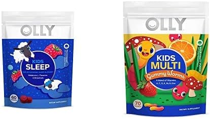 Olly Kids Sleep and Multivitamin Gummy Starter Pack Bundle, Occasional Sleep Support and Overall Health and Immune Support Chewable Supplements, 30 and 45 Day Supply