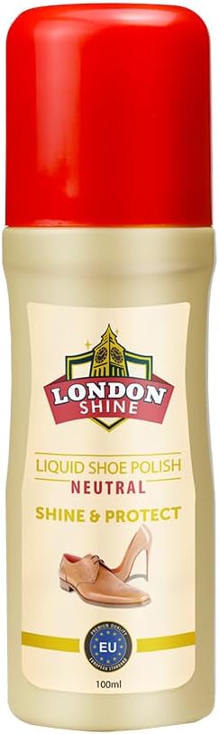 Premium Liquid Shoe Polish, Shoe Shine, Neutral Color, 100 ml / 3.38 fl. oz.
