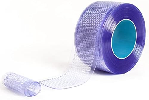 SCD Perforated PVC Strip Curtain 200 x 2mm x 50m Long Bulk Roll Fly Screen | 50m Long, 200mm Wide x 2mm Thick, Cut to Size PERFORATED PVC Roll, Clear PVC, for Fly Screen, Pest/Insect Control