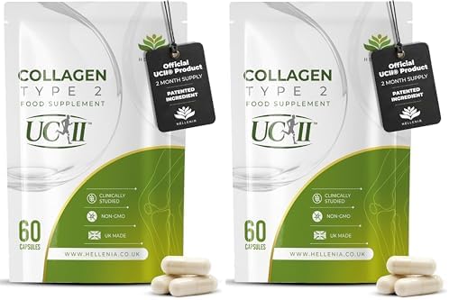 UC-II® Collagen Type 2-40mg - 60 Capsules | Joint Support Supplement - Manufactured in the UK | UCII Patented Ingredient - 2 Month Supply (Pack of 2)