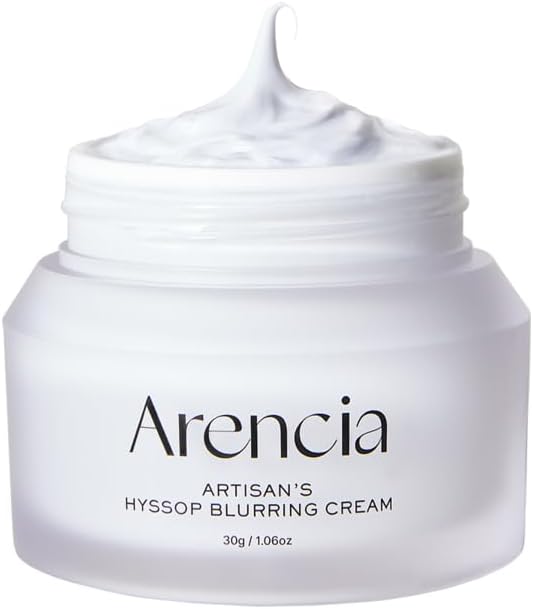 ARENCIA Hyssop Blurring Cream, Intense Collagen Face Moisturizer & Night Repair Cream for Anti-Aging, Nourishing Skin Barrier, Premium Korean Skincare, 1oz