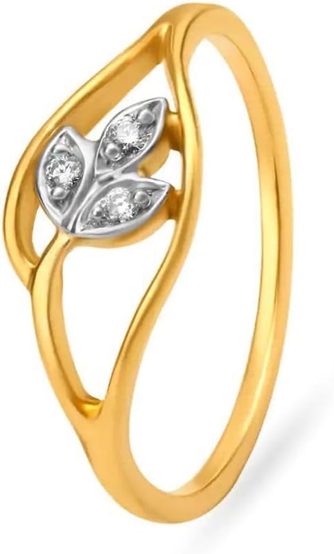 Real 22K/18K Fine Yellow&White Gold Certified Womens Statement Ring