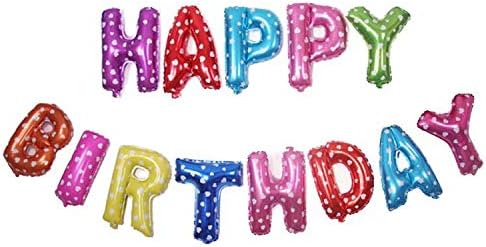 Self Inflating Happy Birthday Banner Balloon Bunting 16 inch Letters Foil