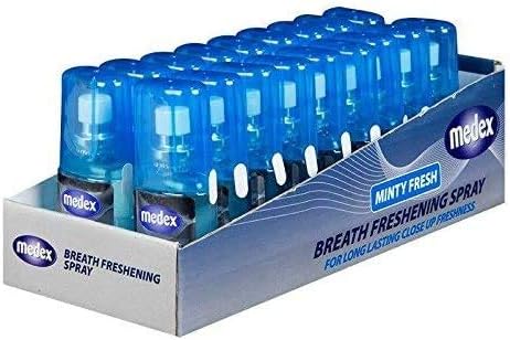 3 X MEDEX 20ml Minty Fresh Breath FRESHENER Mouth Spray Bad Breath Long Lasting